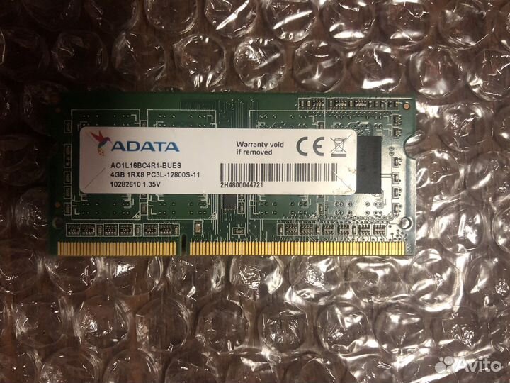 Оперативная память для ноутбука DDR3L 1600Mhz 4Gb