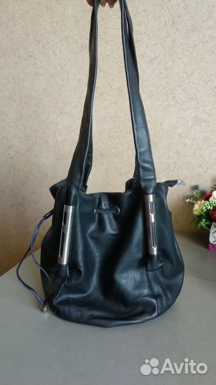 Сумка-мешок натуральная кожа