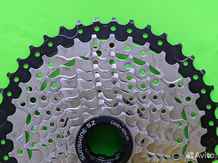 Кассета Sunshine 9ск 11-40 и цепь KMC X9
