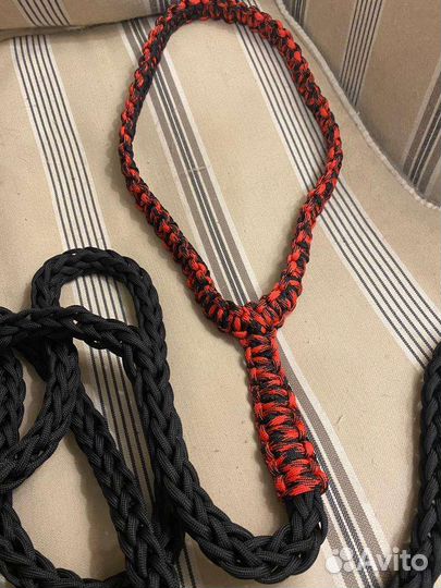 Поводок для собак из паракорда к ошейнику на заказ