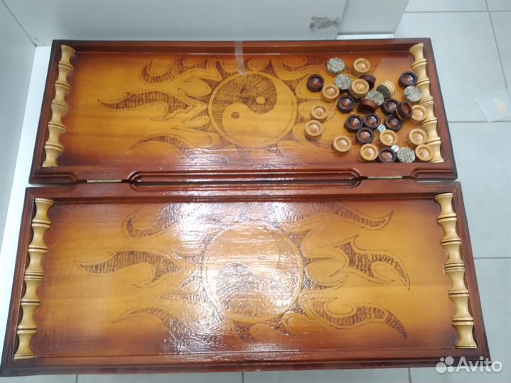 Нарды Ручной работы Паук с паутиной