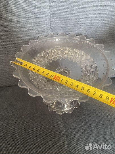 Ваза для фруктов на ножке старинная