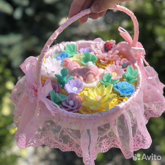 Мыльный букет с малышом