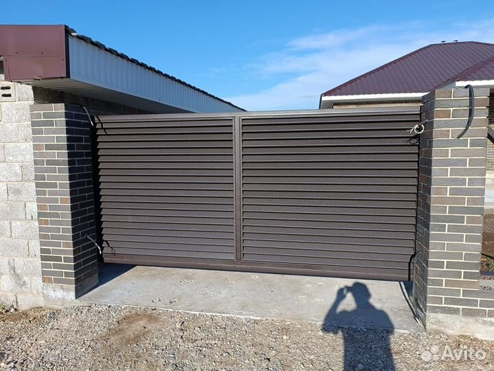 Откатные ворота под ключ с доставкой и установкой