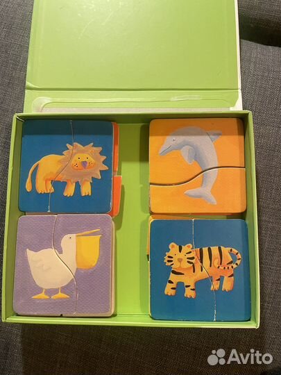 Djeco паззл половинки животные