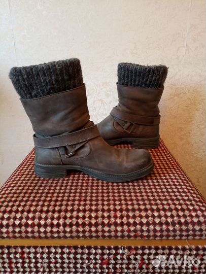 Полусапоги ботинки жен нат кожа 40р