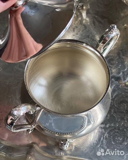 Набор кофейный на подносе Европа винтаж