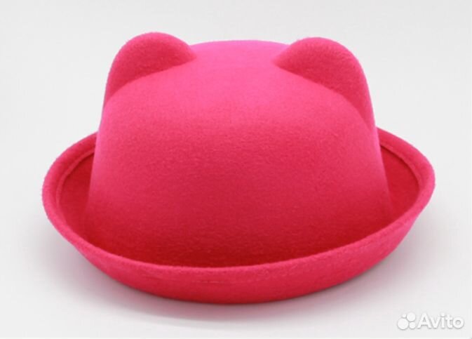 Фетровая шляпа-котелок с ушками