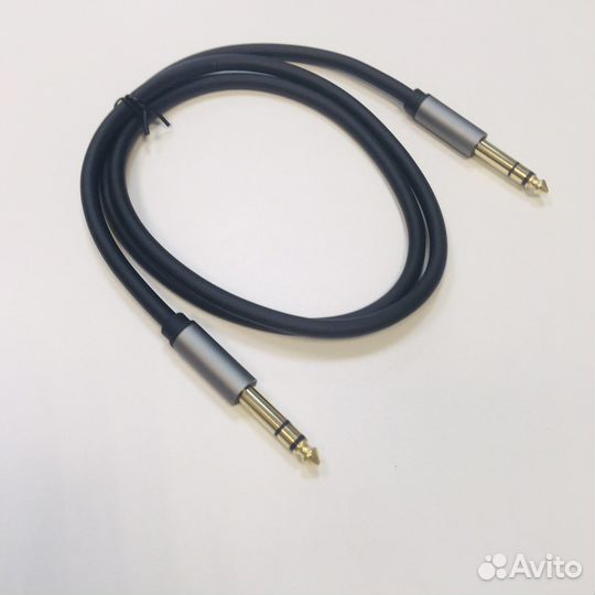 Аудиокабель со штекером 6,35 мм 1 метр