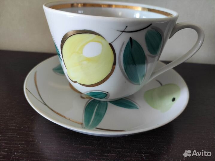 Большая чайная пара Лимоны, Дулево