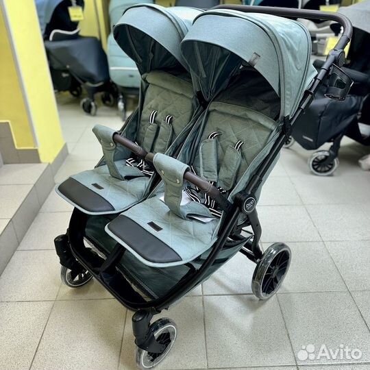 Коляска для двойни Duocity emerald green