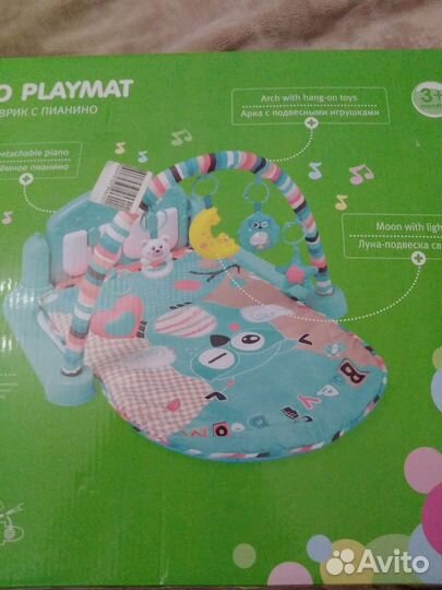 Развивающий детский коврик с пианино