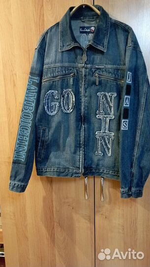 Джинсовый костюм мужской, размер 48, Lamborghini