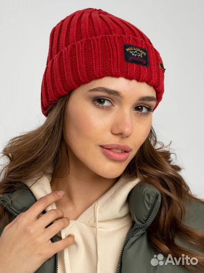 Шапка Paul Shark красная женская
