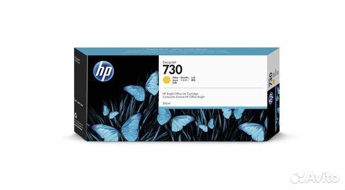 Картридж HP P2V70A №730 желтый HP DesignJet T1600