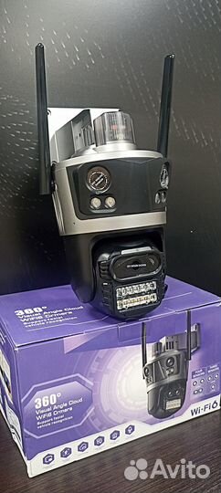 Wifi камера уличная 6 мп 3 объектива