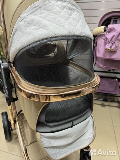 Коляска трансформер 2 в 1 Эко-Кожа