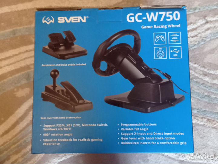 Руль игровой sven GC-W750 с вибрацией и медалями
