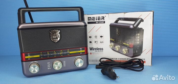 Радио Maier всеволновый FM AM SW Блютуз Акумулятор