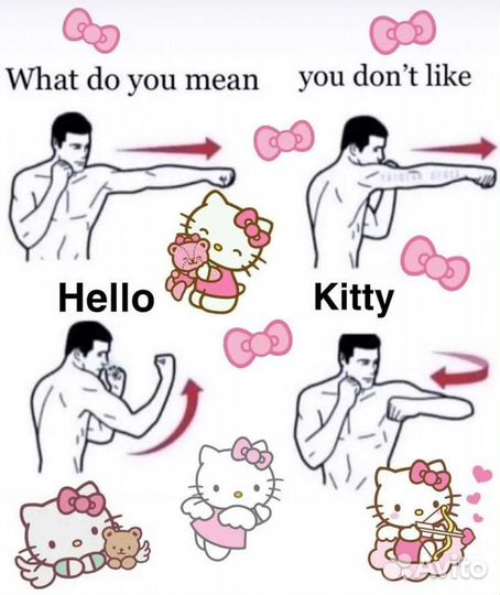 Игрушки Hello Kitty из чупа чупс