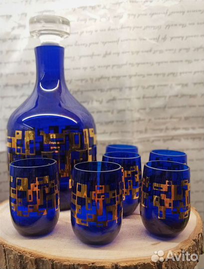 Графин и рюмки. Винтаж. Чехословакия