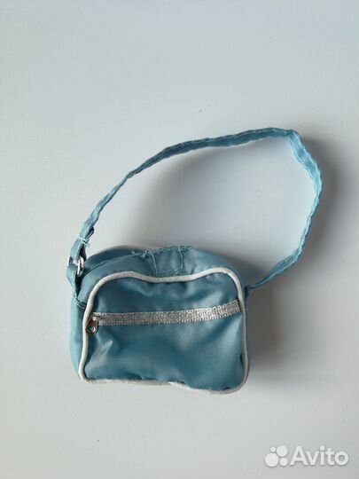 Сумка спорт голубая для кукол формата Барби