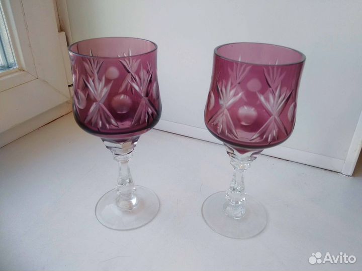 Фужеры СССР. Чешское стекло