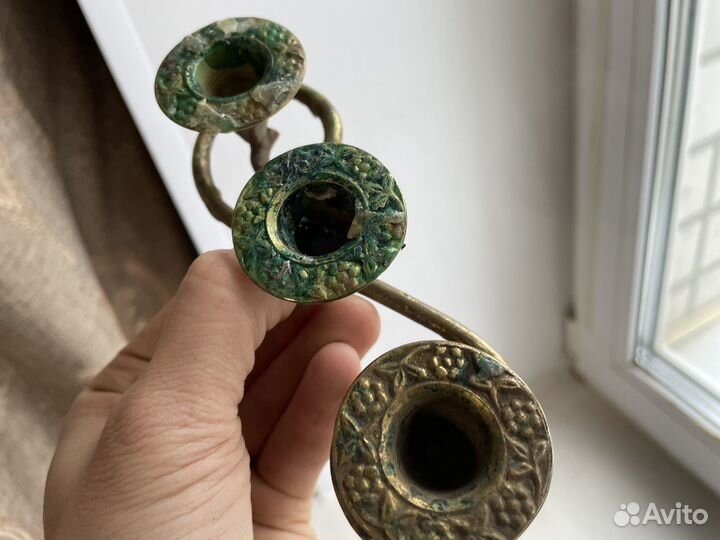 Подсвечник ретро на три свечи