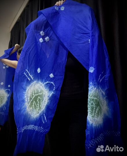 Японский винтажный шарф шибори