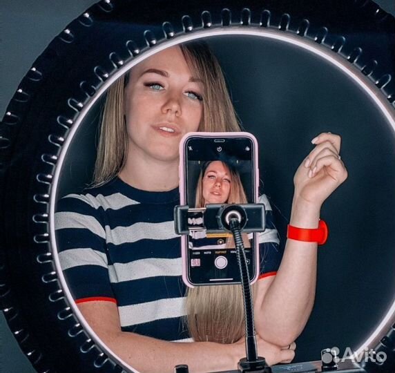 Кольцевые лампы + 2 штатива + пульт