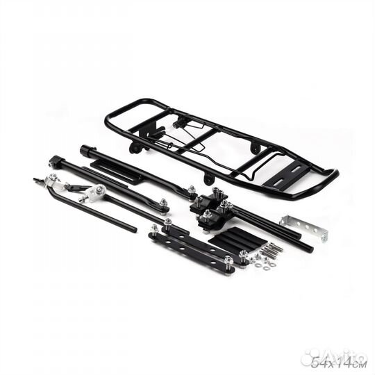 Багажник алюминиевый велосипедный 54х14 см регулир