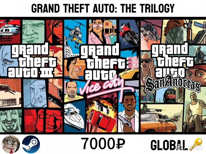 Grand Theft Auto: The Trilogy (Steam ключ)