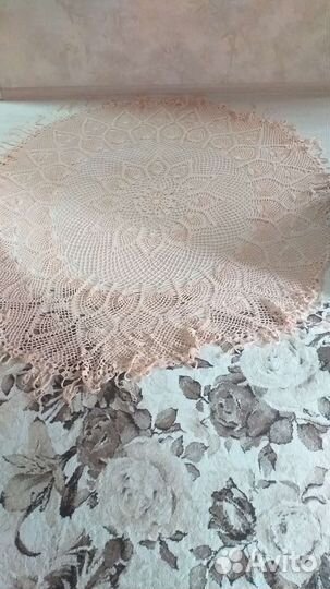 Вязаная скатерть крючком