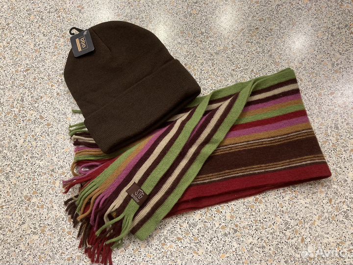 Шапка и шарф мужской комплект