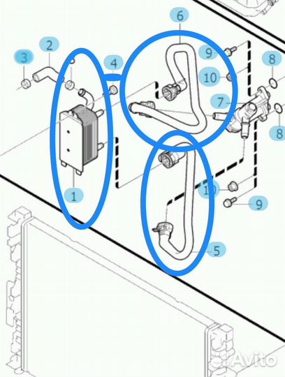 Комплекты охлаждения АКПП TF-80 volvo p3 kit