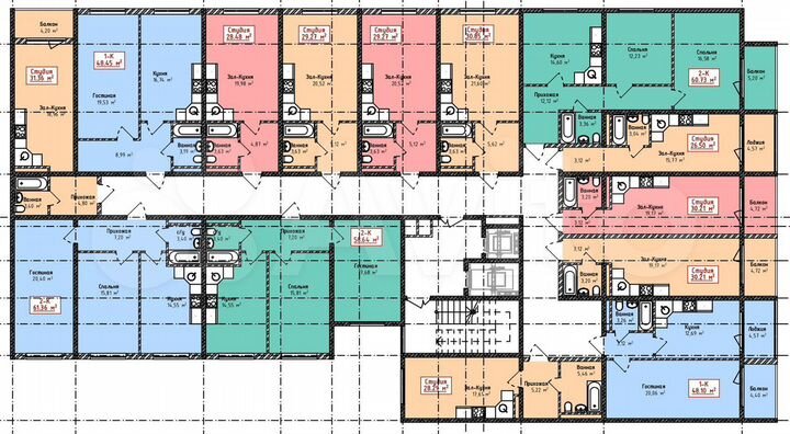 Квартира-студия, 28,5 м², 6/12 эт.
