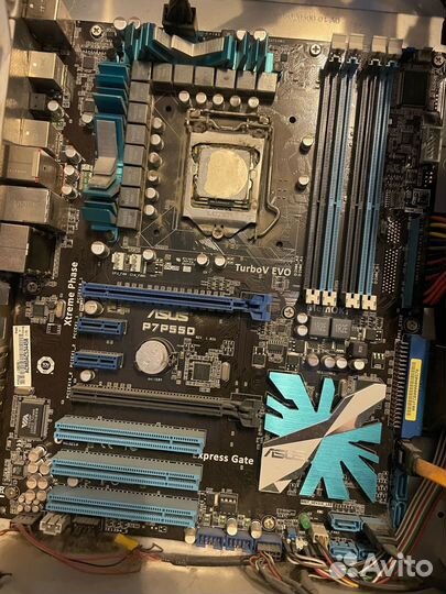 Материнская плата s1156 Asus P7P55D + Intel i7