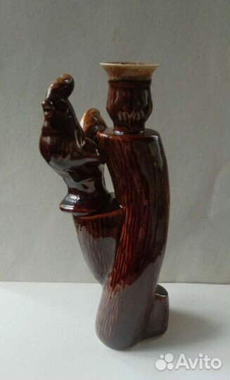 Подсвечник петух керамика