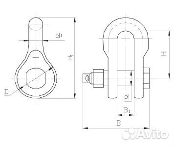 Скоба такелажная ск-7-1А