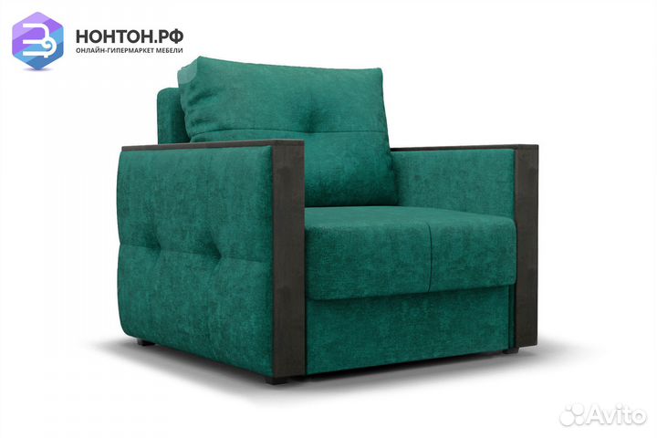 Кресло еврокнижка Инсайд изумрудное
