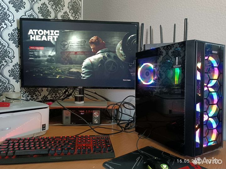 Игровой пк Rtx3050 Ryzen 5, монитор 165гц