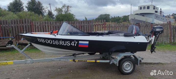Катер Ладога с мотором 30 л.с. и прицепом