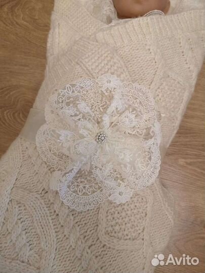 Конверт одеяло на выписку на меху демисезон