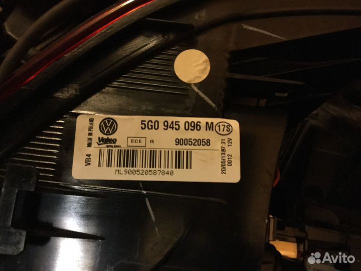 Фольксваген Джетта 2014г. Задний фонарь