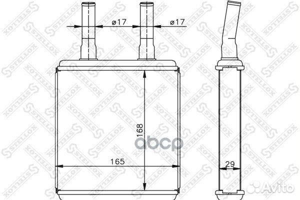 Радиатор отопителя 1035072SX Stellox