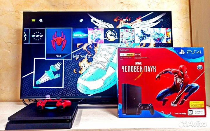 Прошитая PS4 Slim на 1 тб (9.00)