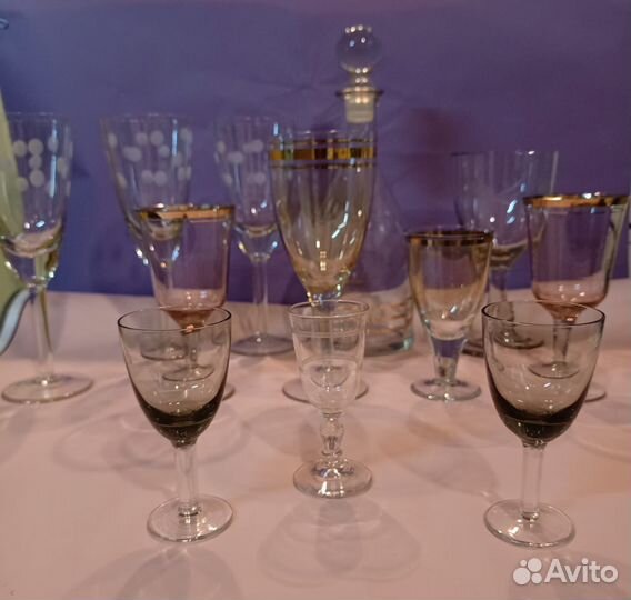 Фужеры. Тонкое стекло. 70-е г СССР