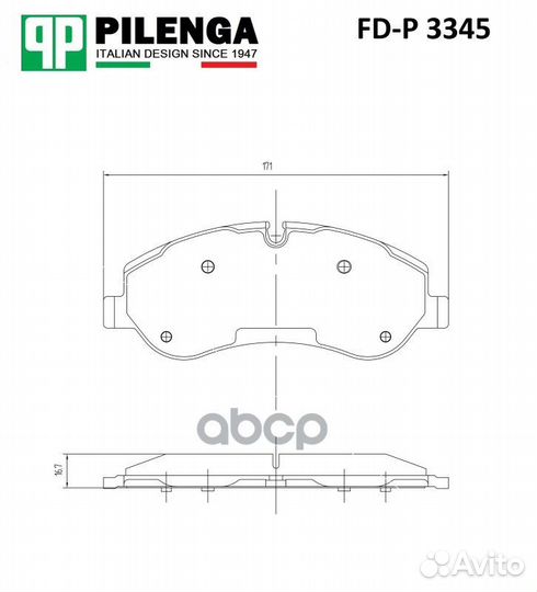 Колодки тормозные дисковые перед прав/лев F