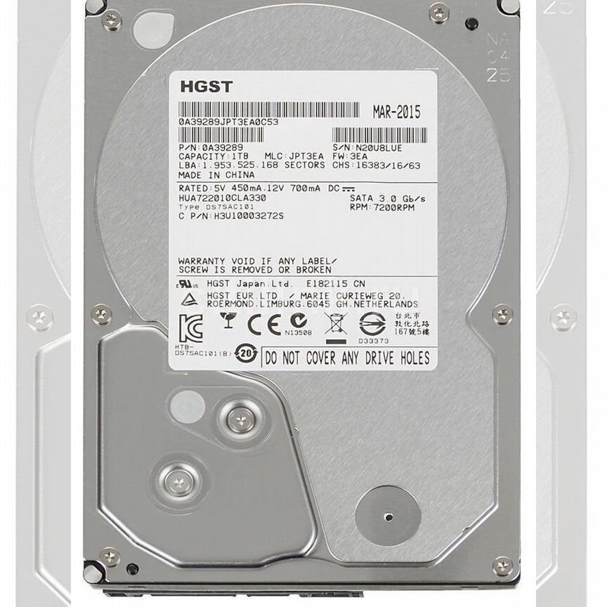 [HDS721010CLA332] Жесткий Диск Hitachi 1tb 0a39289 Sata2 3.5 Hds721010cla332