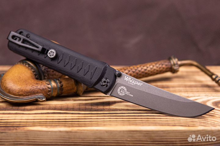 Складной нож whisper D2 tacwash, на подшипнике